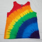 Handmade Tie Dye Rainbow Diagonal Stripe Burst Tank Top Size Medium M