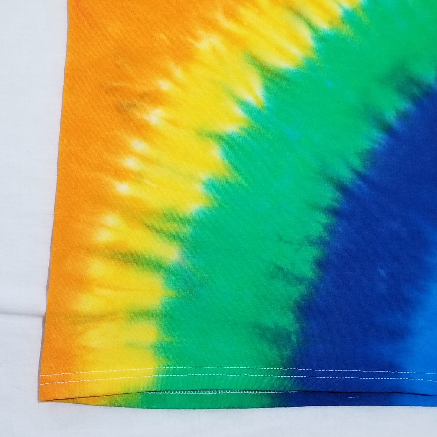 Handmade Tie Dye Rainbow Diagonal Stripe Burst Tank Top Size Medium M