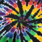 Handmade Tie Dye Rainbow & Black Spiral Tank Top Size Large L