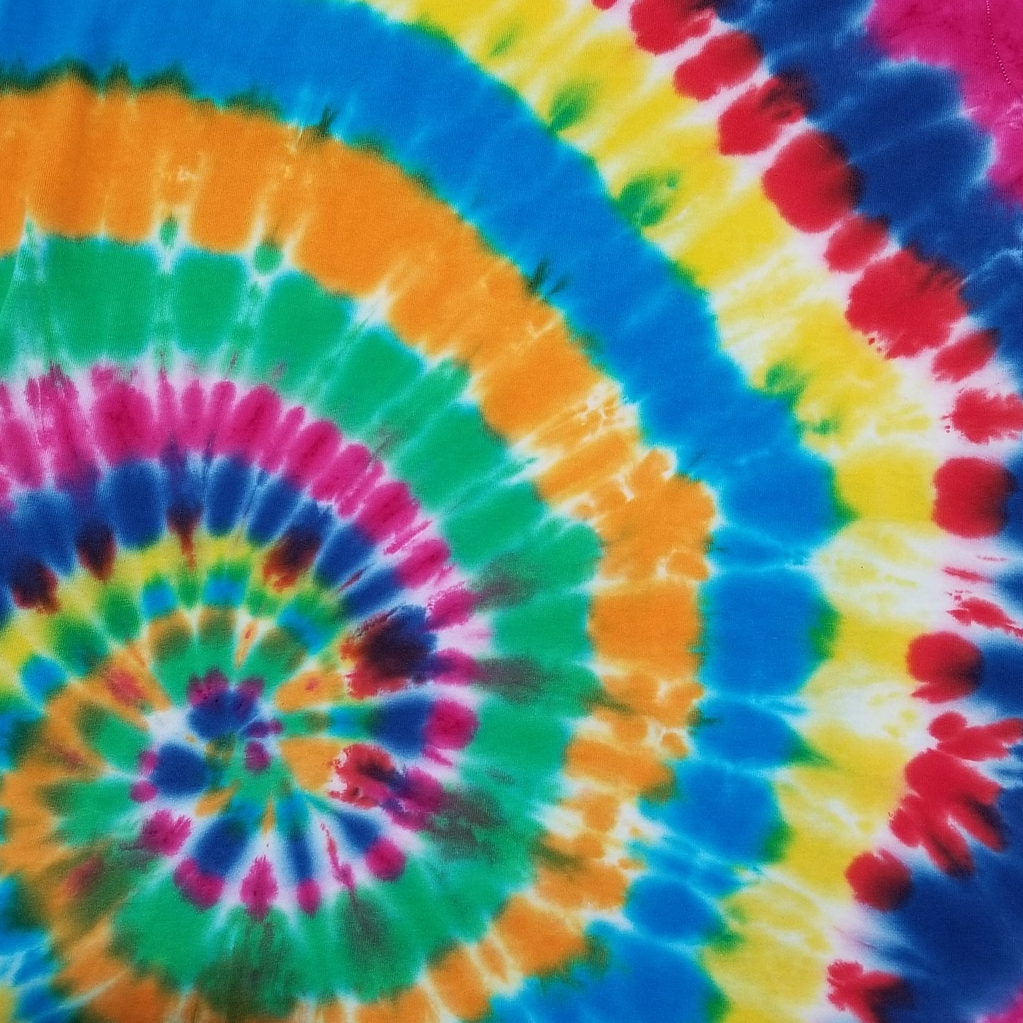 Handmade Tie Dye Funky Rainbow Offset Spiral T-Shirt Size Medium