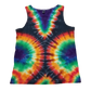 Handmade Tie Dye Double Rainbow & Black Men's Tank Top Size Medium M