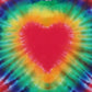 Handmade Tie Dye Kid's Rainbow Heart T-Shirt Youth Size XS