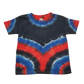 Handmade Tie Dye Red Blue & Black V-Pattern Toddler T-Shirt Size 4T