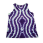 Handmade Tie Dye Seafoam Green & Lilac Purple Wavy Stripes Men's Tank Top Size Large L