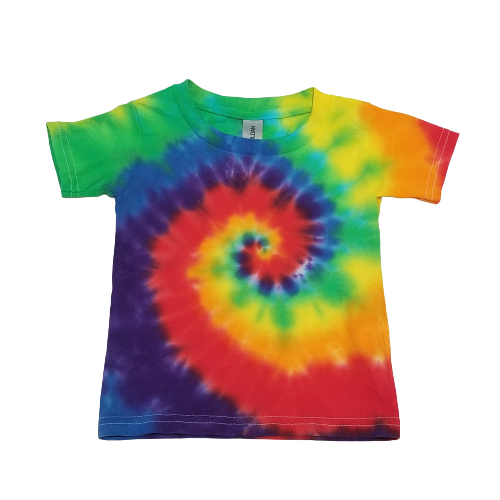 Handmade Tie Dye Rainbow Spiral Toddler's T-Shirt Size 2T