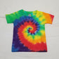 Handmade Tie Dye Rainbow Spiral Toddler's T-Shirt Size 2T