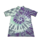 Handmade Tie Dye Seafoam Green Lilac Purple & Stormy Gray Men's Polo Shirt Size Small S