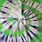 Handmade Tie Dye Purple Green and Gray Spiral Women's Polo Shirt Size XXL