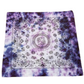 Handmade Scrunch Tie Dye Deep Purple & Blue Wisteria Galaxy Inspired Bandana 20x20