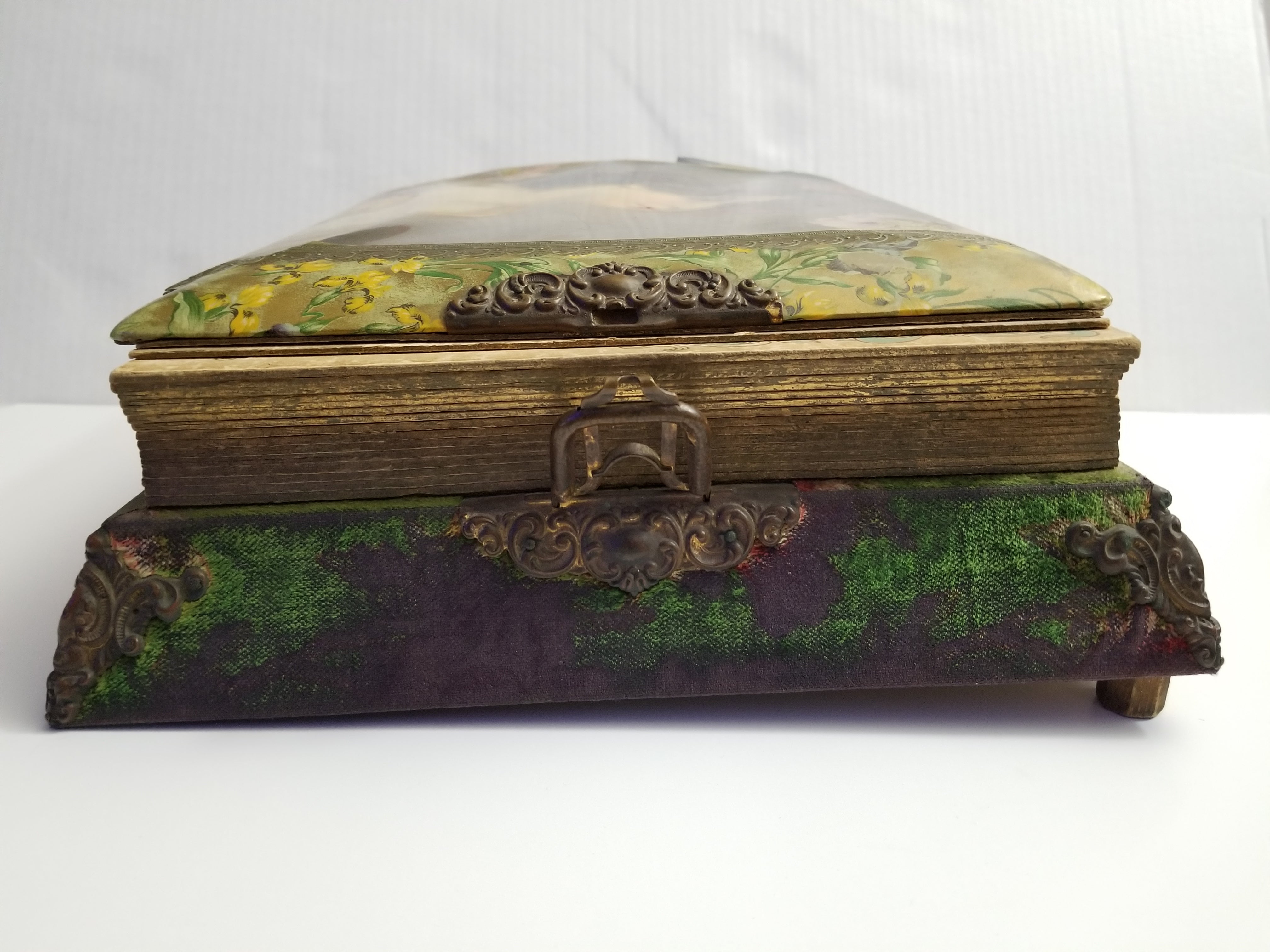 Antique Victorian Celluloid Photo Album Jules Cuendet Music Box 2